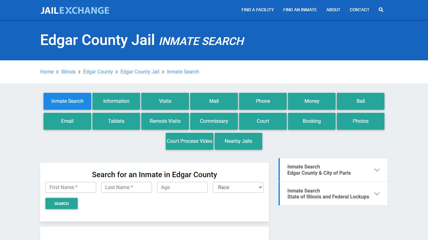 Edgar County Jail, IL Inmate Search: Roster & Mugshots