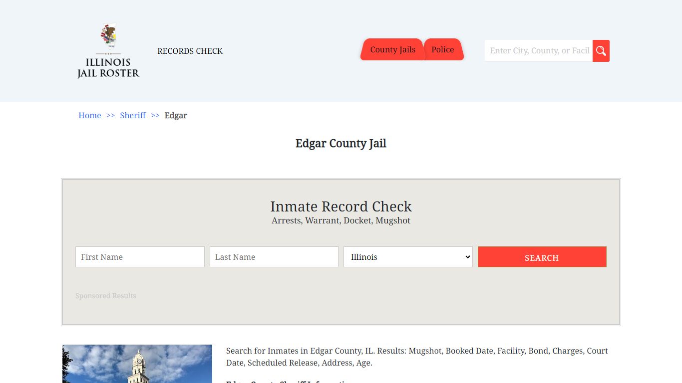 Edgar County Jail - Jail Roster Search